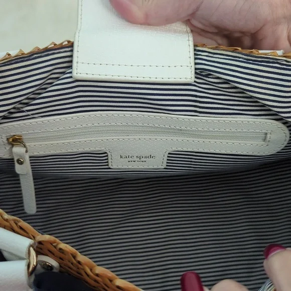 KATE SPADE Vintage Basket Bag w/Gosgrain Ribbon - Picture 5 of 7